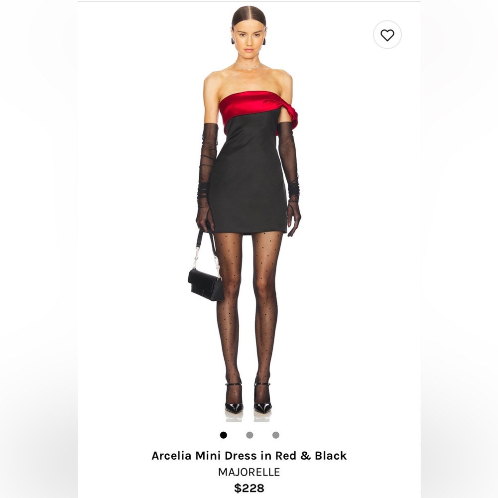 Majorelle Arcelia Mini Dress in Red & Black